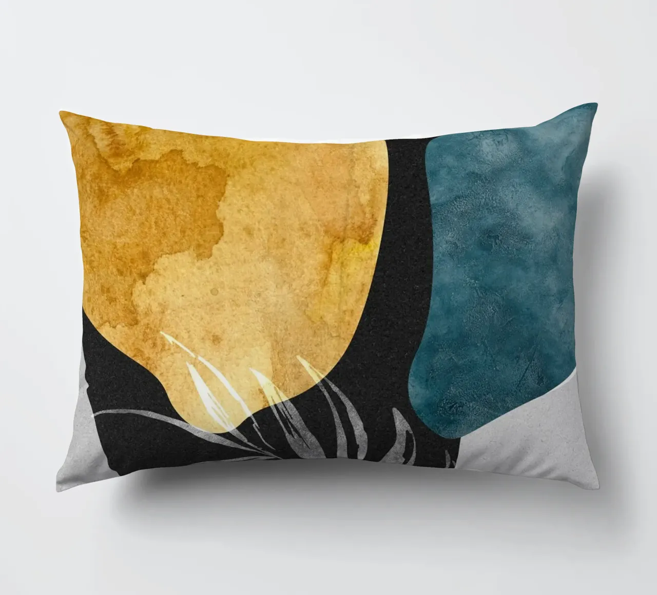 abstract white leaves cuscino da vintageshop