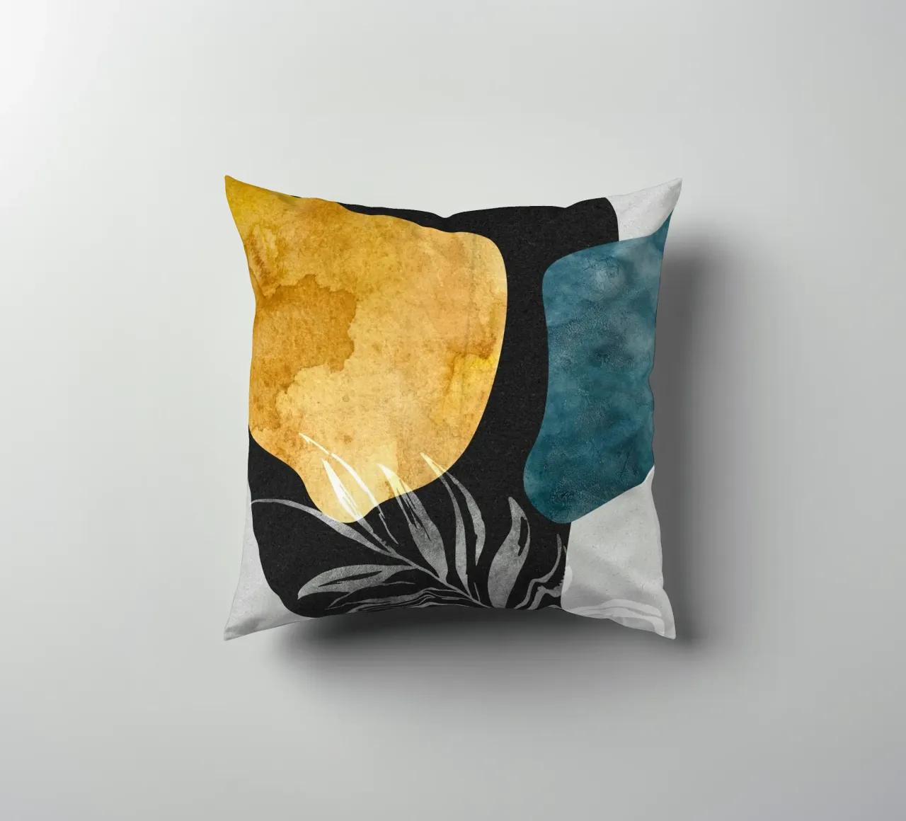 abstract white leaves cuscino da vintageshop