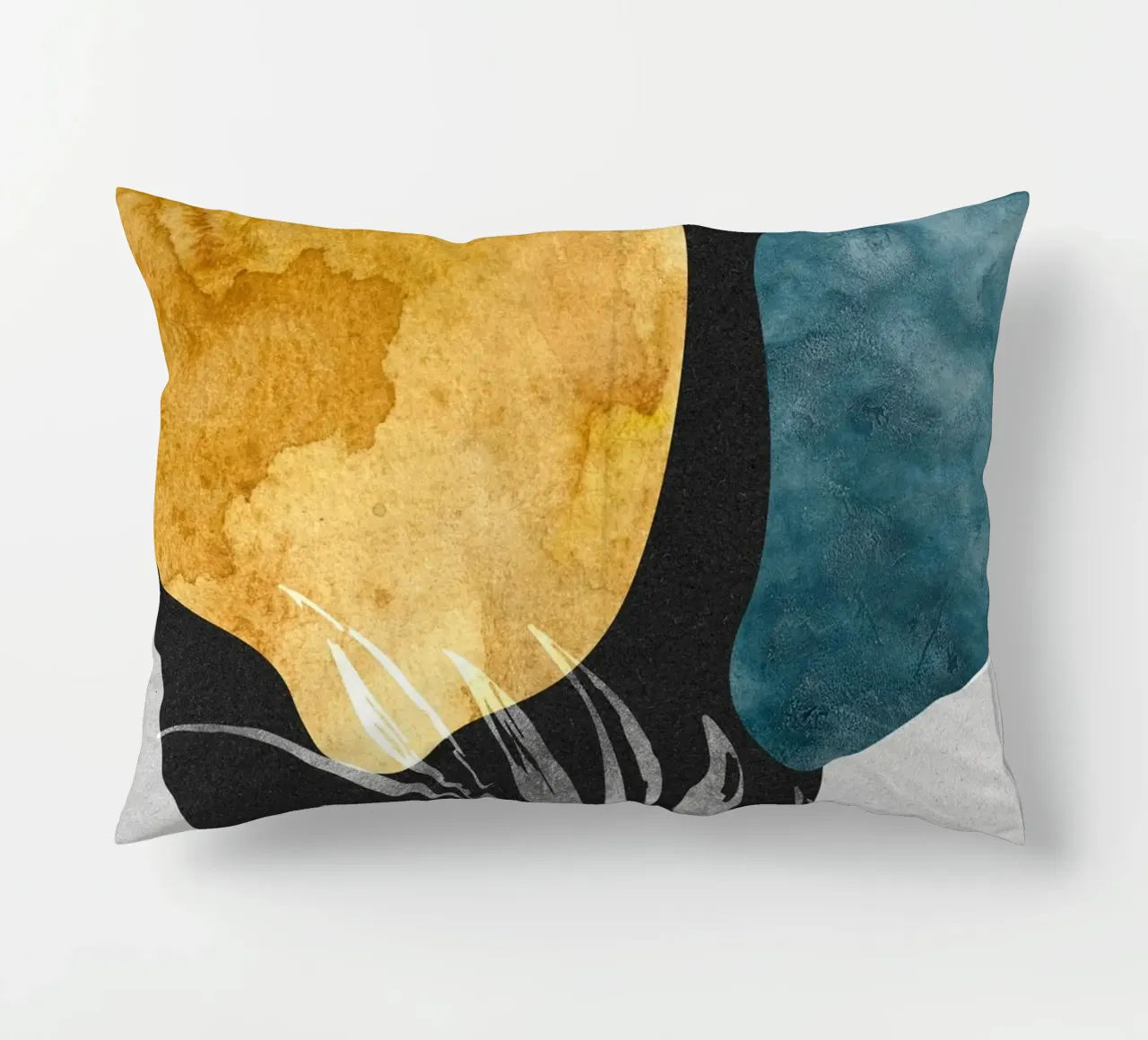 abstract white leaves cuscino da vintageshop