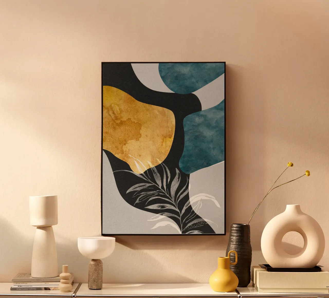 abstract white leaves alluminio dibond da vintageshop
