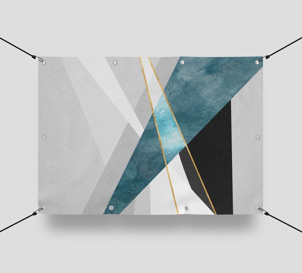 geometric abstract telo in pvc da vintageshop