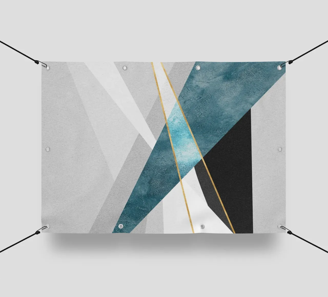 geometric abstract telo in pvc da vintageshop