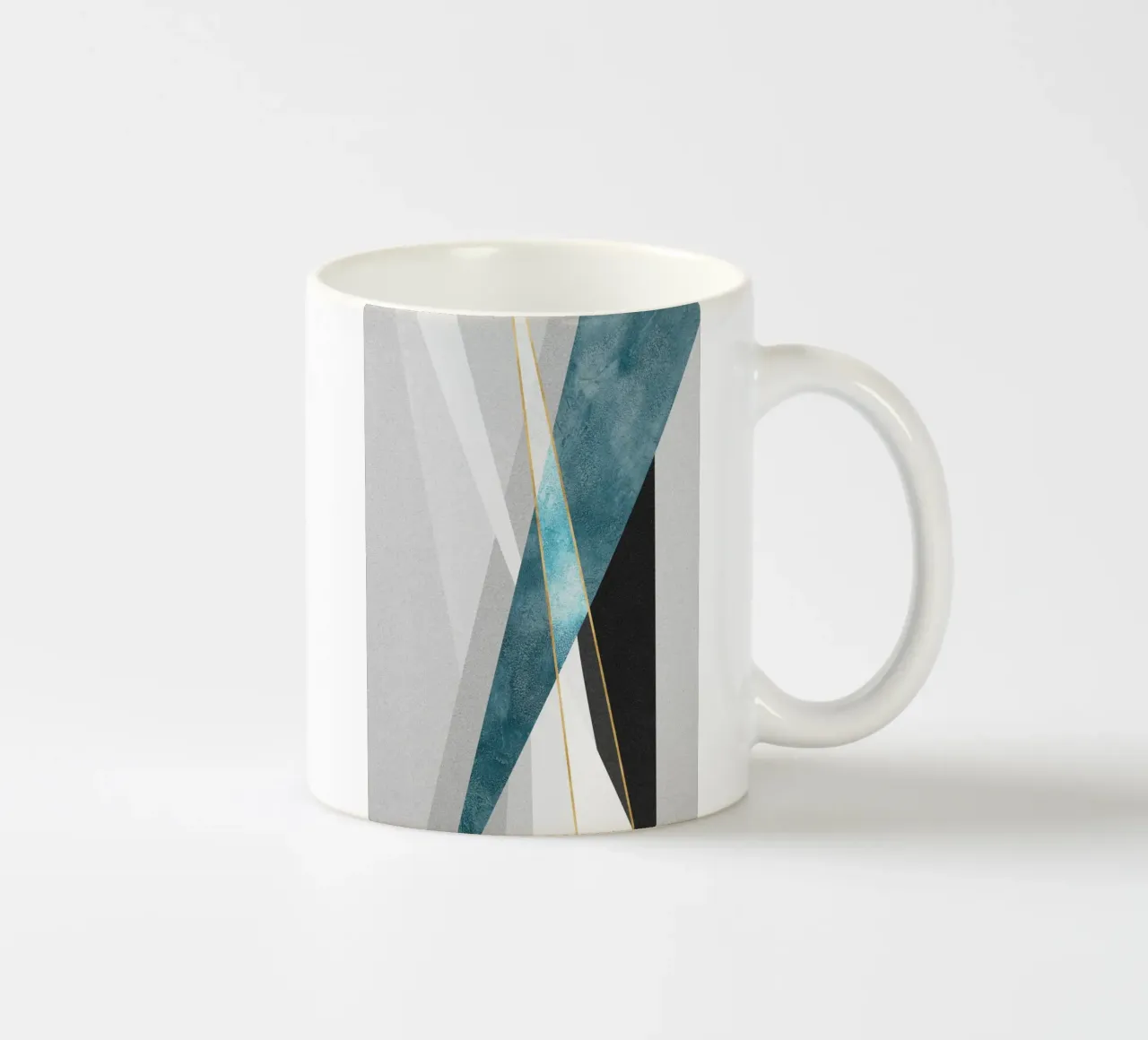 geometric abstract ceramic mug by vintageshop
