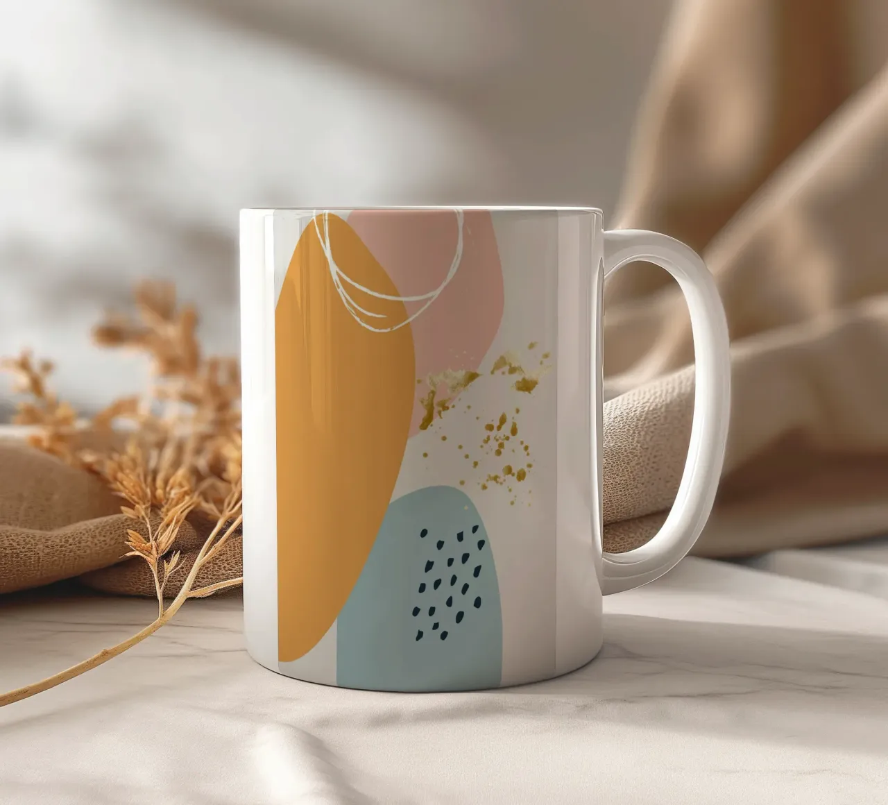 colorful minimalist abstract tazza in ceramica da vintageshop