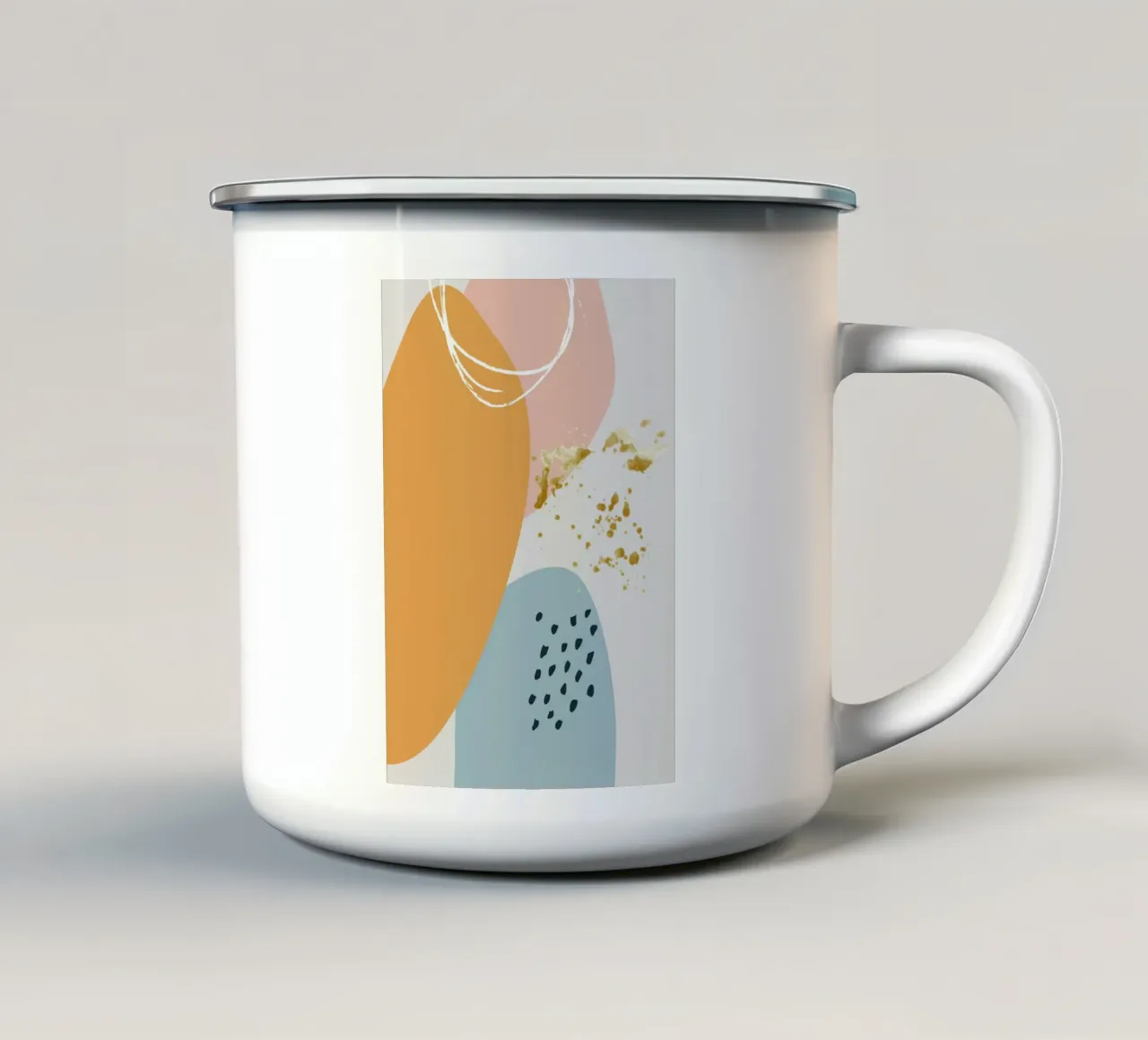 colorful minimalist abstract tazza in smalto da vintageshop