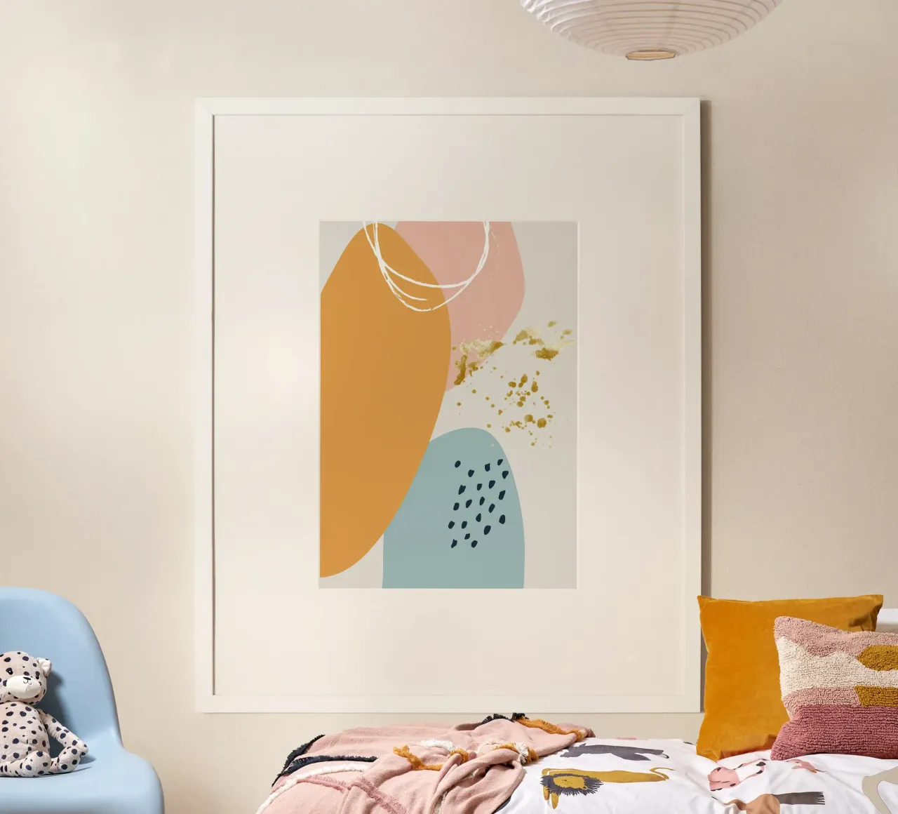 colorful minimalist abstract poster da vintageshop