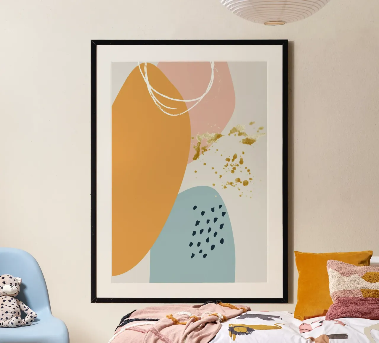colorful minimalist abstract poster da vintageshop