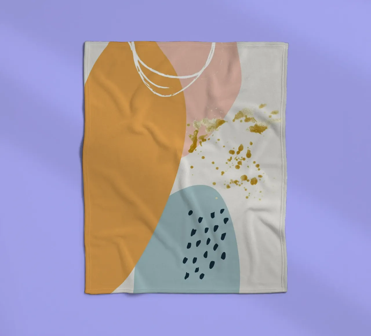 colorful minimalist abstract coperta in pile da vintageshop