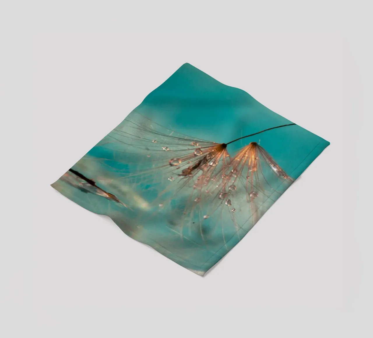Wassergeperlter Löwenzahn Fleecedecke von MiniClic