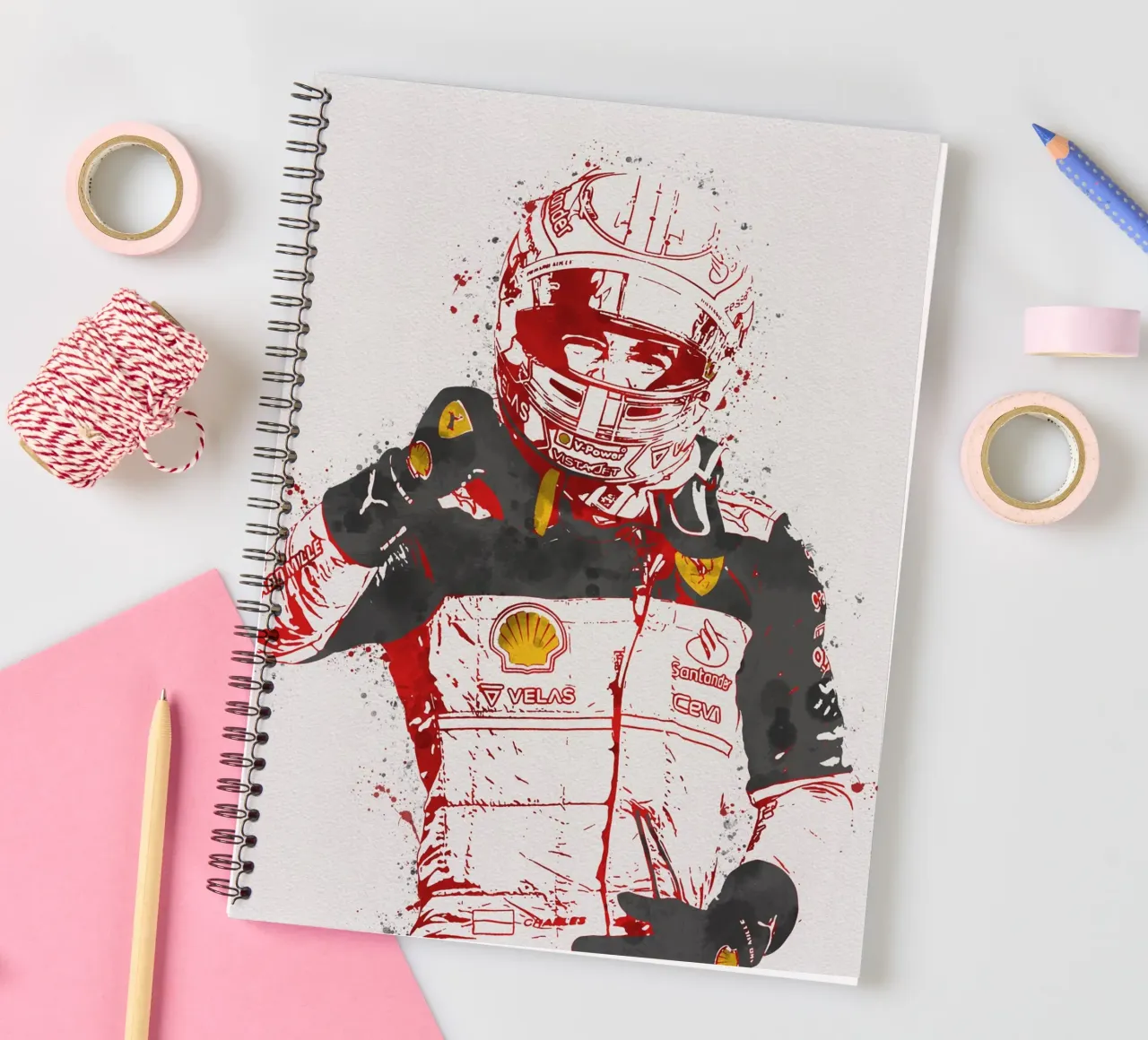 Charles Leclerc spiral notebook by tenten