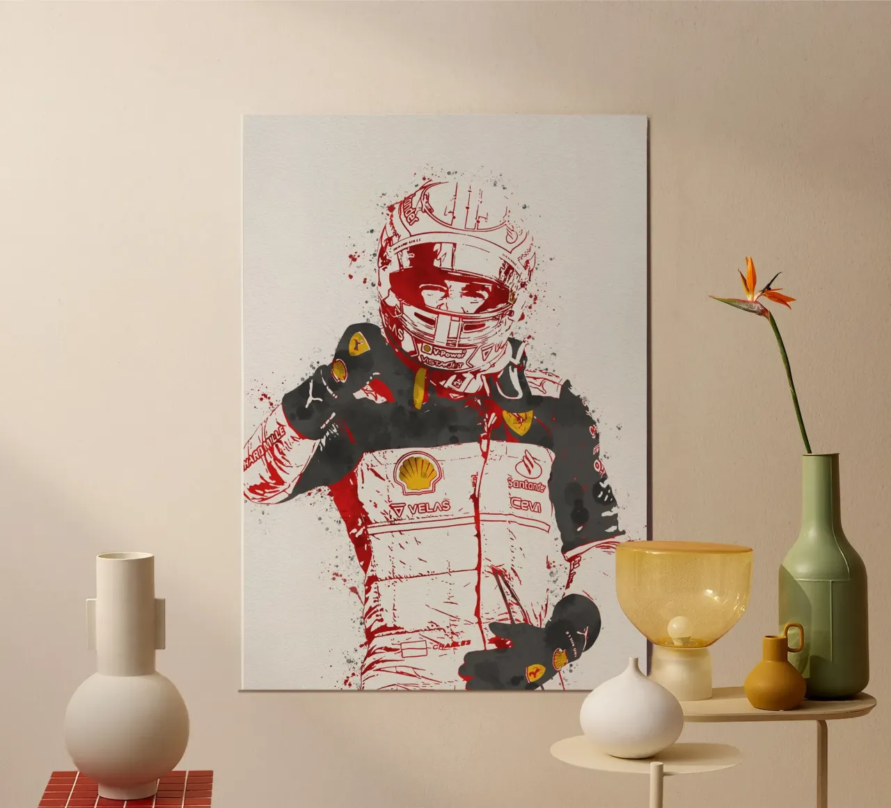 Charles Leclerc alluminio dibond da tenten