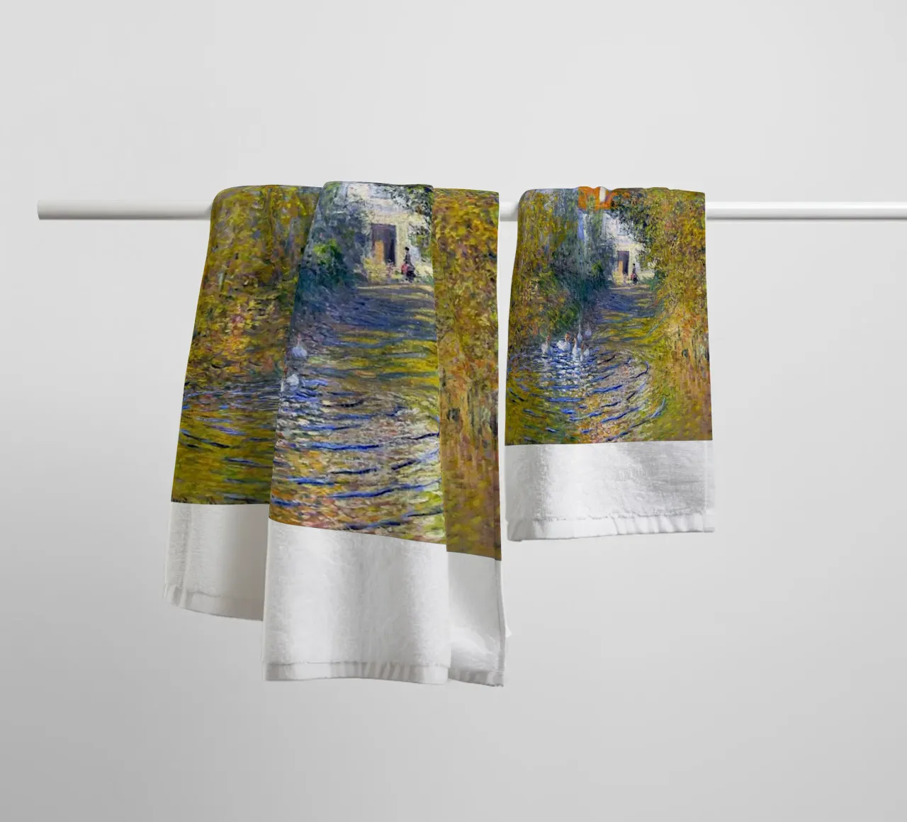 canards dans l'eau étang près de la maison de briques claude monet serviette de bain de belong shop