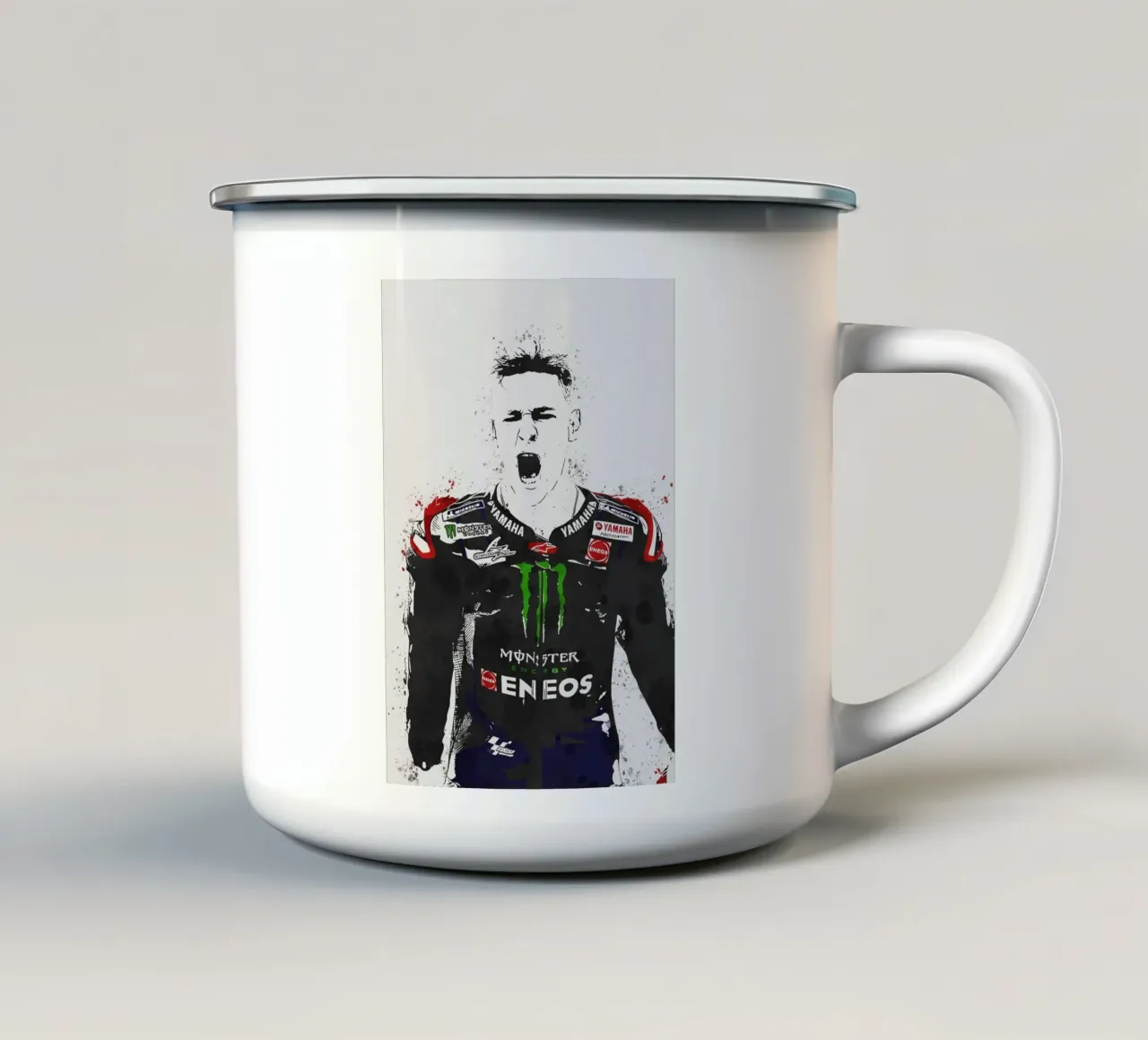 Fabio Quartararo tazza in smalto da tenten