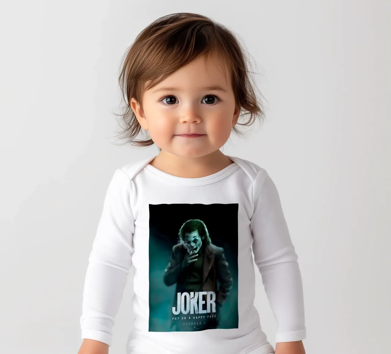 Joker babyrompertje lange mouwen van 🎞 The Movie Wall