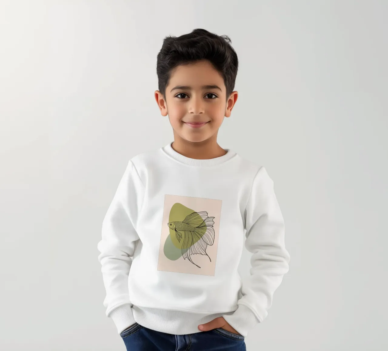Fishes kids sweatshirt by RELAXING TOUCH