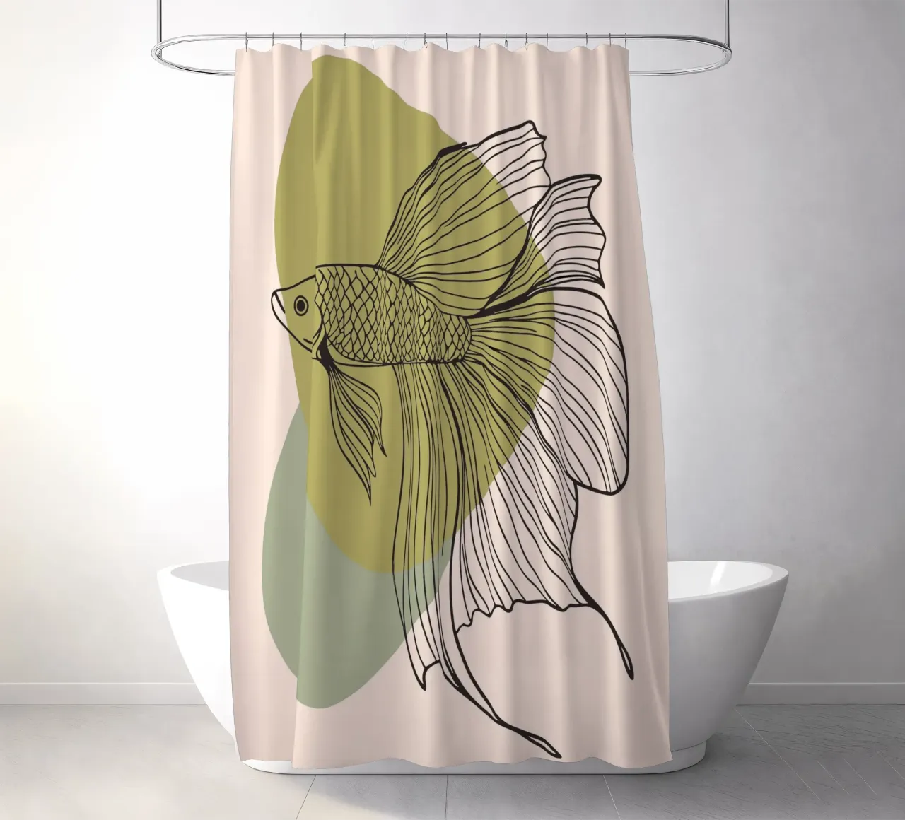 Fishes shower curtain by RELAXING TOUCH