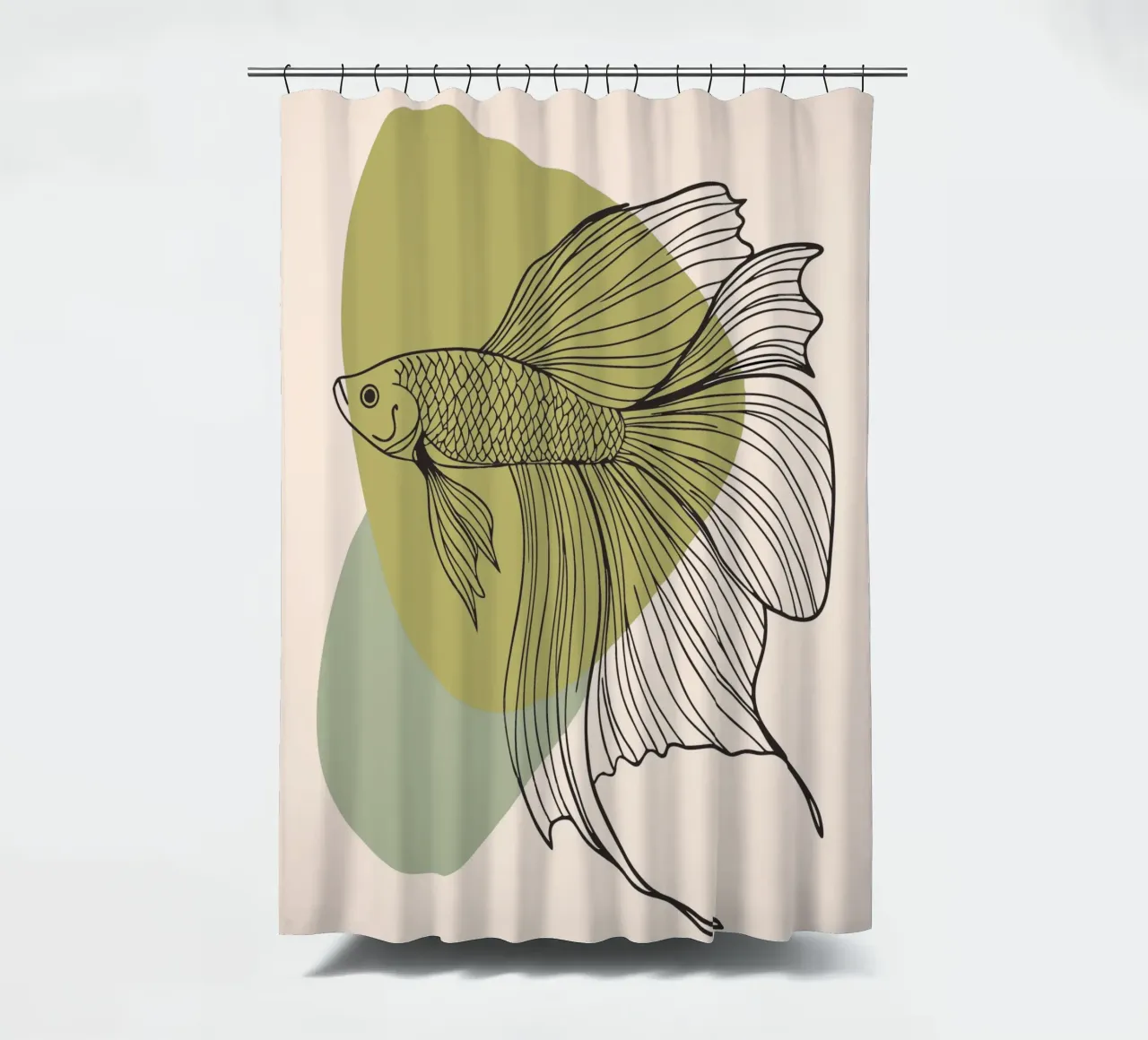 Fishes shower curtain by RELAXING TOUCH