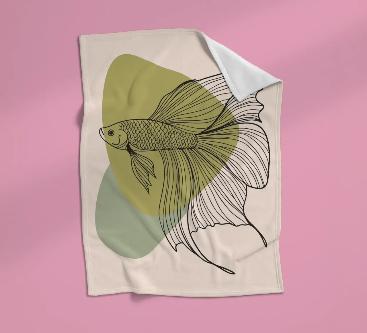 Fishes fleece blanket by RELAXING TOUCH