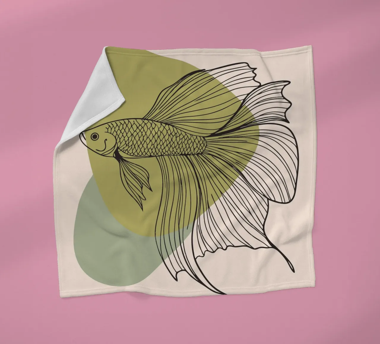 Fishes fleece blanket by RELAXING TOUCH