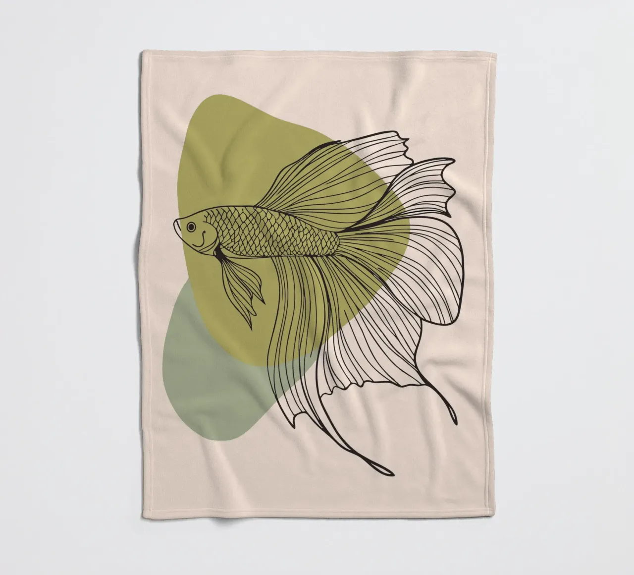 Fishes fleece blanket by RELAXING TOUCH
