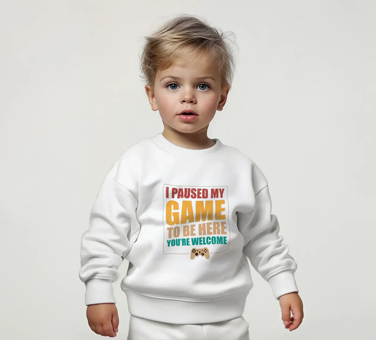 I paused my game to be here, you're welcome. sudadera de bebé de edsonramosart