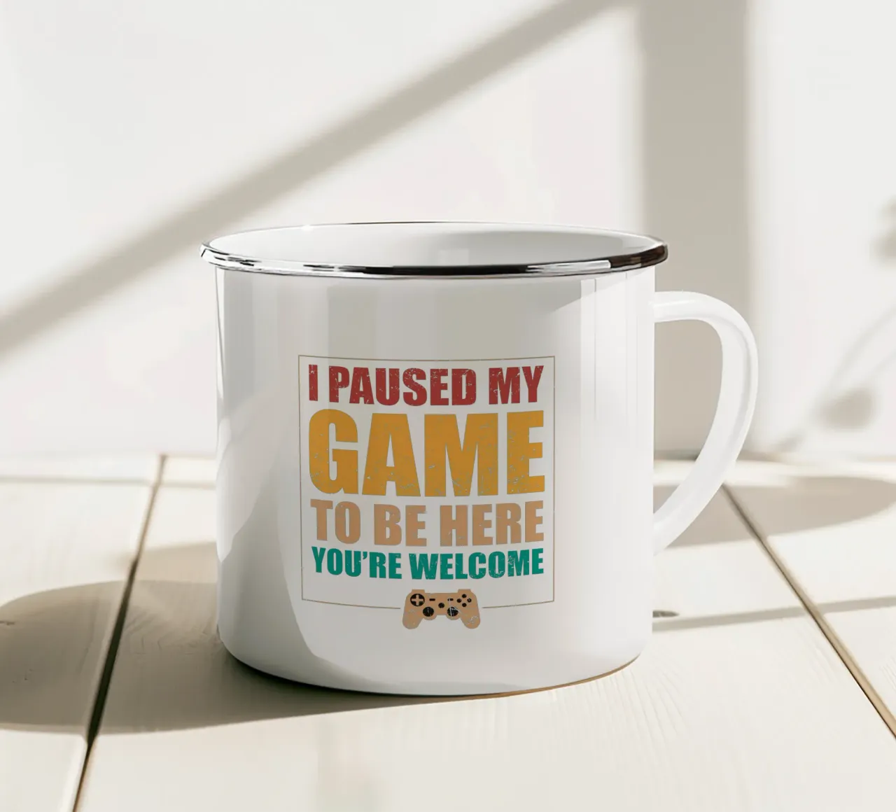 I paused my game to be here, you're welcome. taza de esmalte de edsonramosart