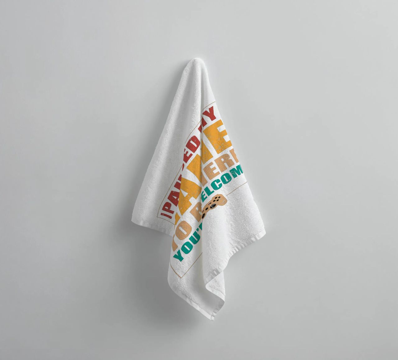 I paused my game to be here, you're welcome. serviette de bain de edsonramosart