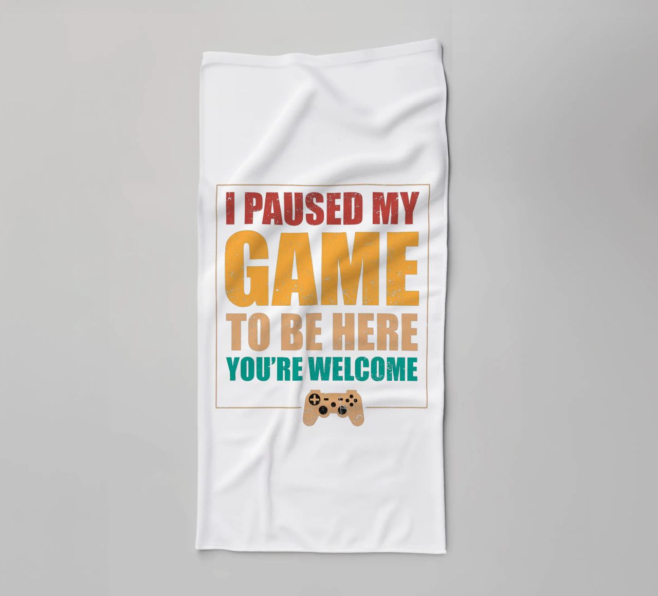 I paused my game to be here, you're welcome. serviette de bain de edsonramosart