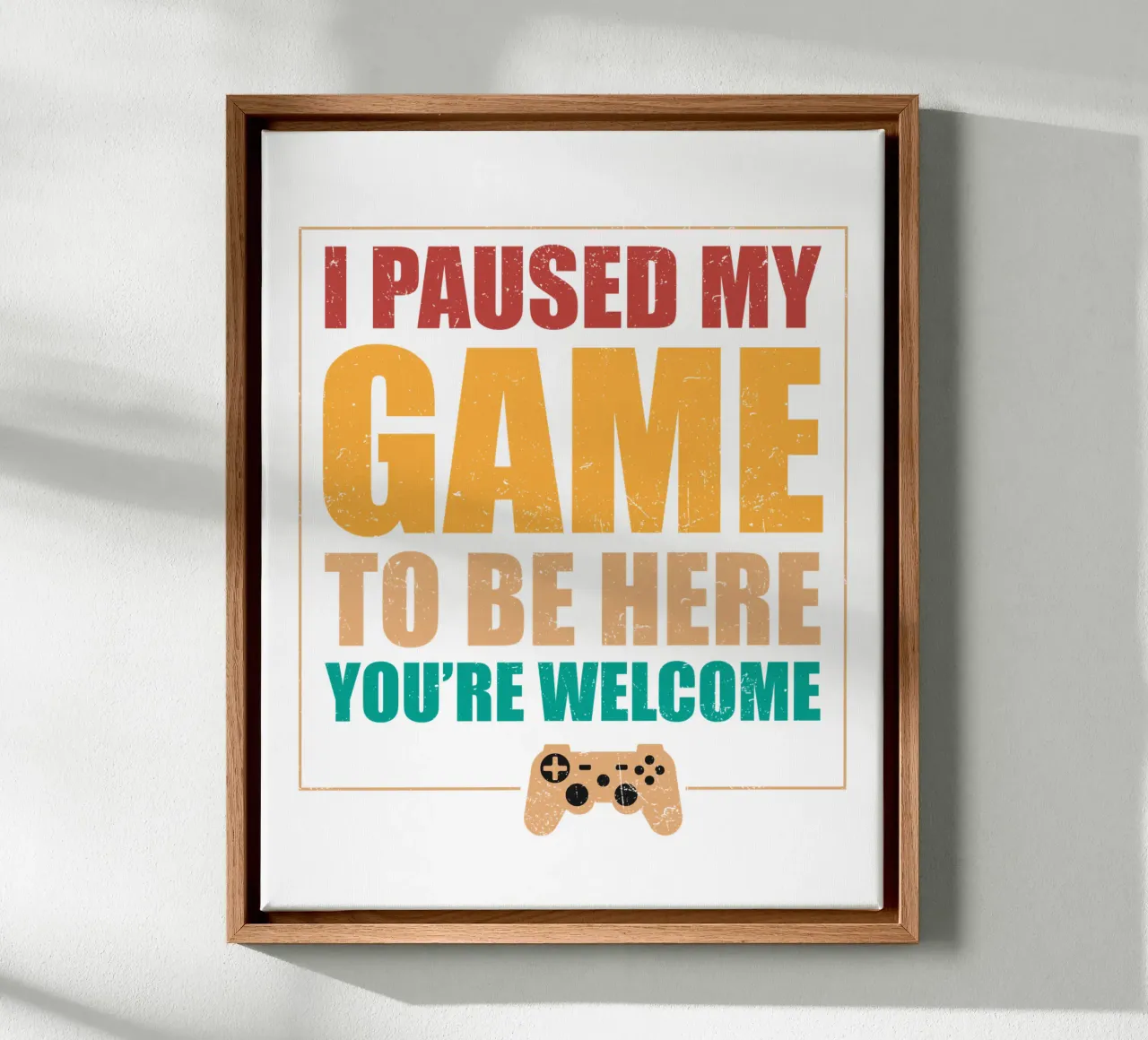I paused my game to be here, you're welcome. tela con Cornice a cassetta da edsonramosart