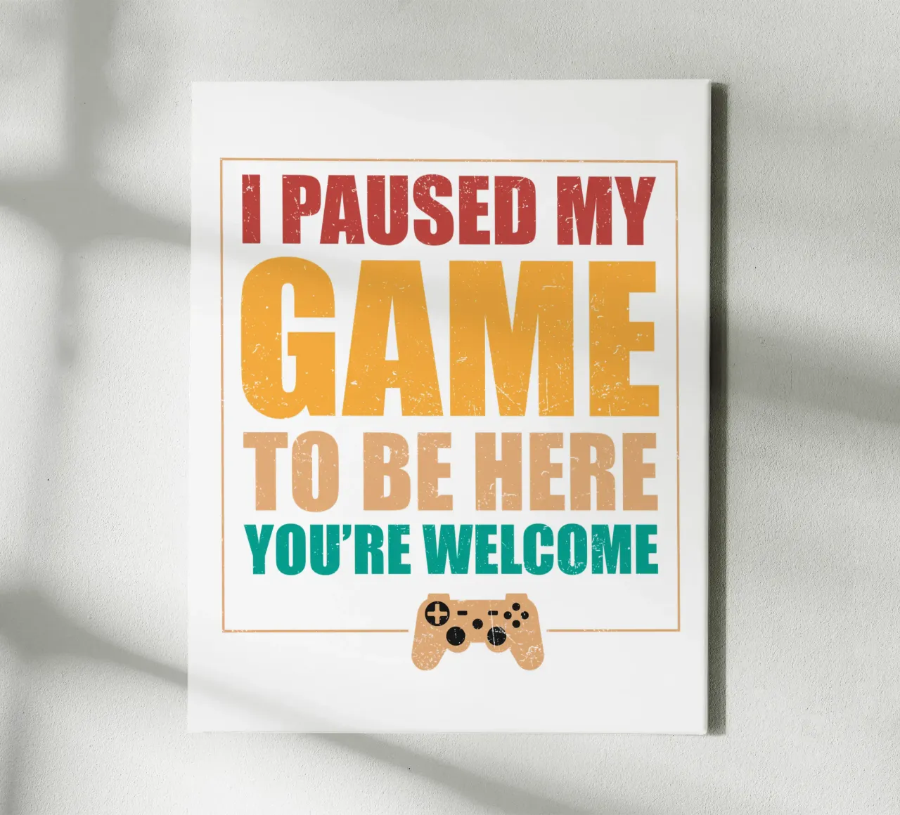 I paused my game to be here, you're welcome. tela con Cornice a cassetta da edsonramosart