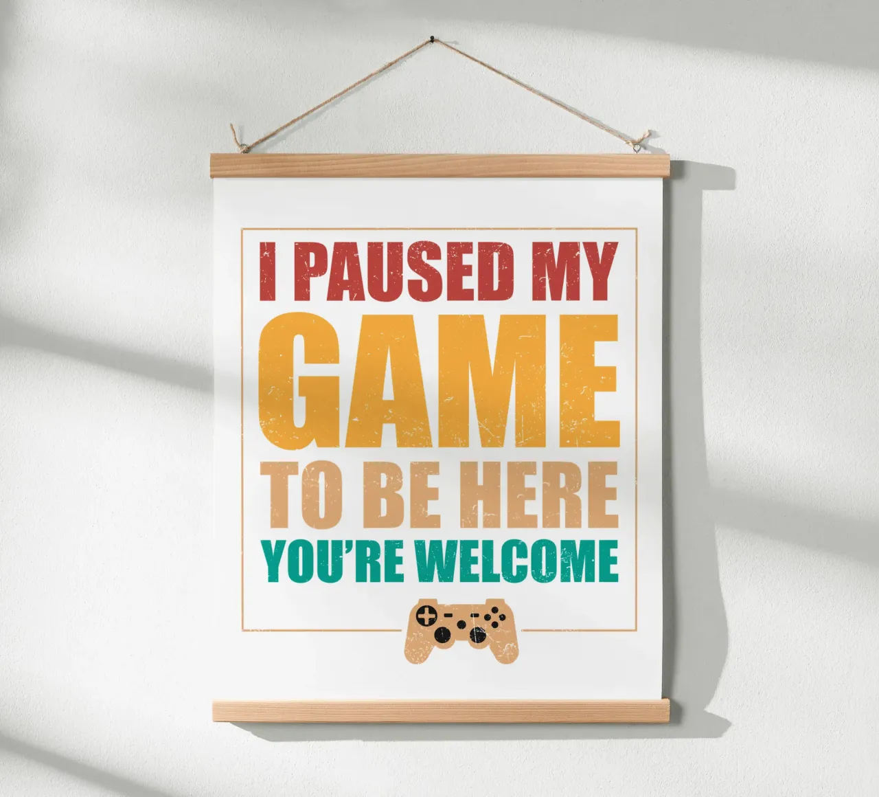 I paused my game to be here, you're welcome. poster con telaio in plastica da edsonramosart