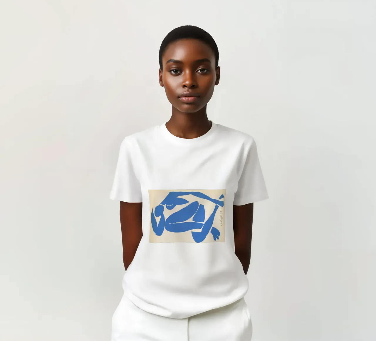 Silhouette einer sitzenden Pose T-Shirt von sazkia art