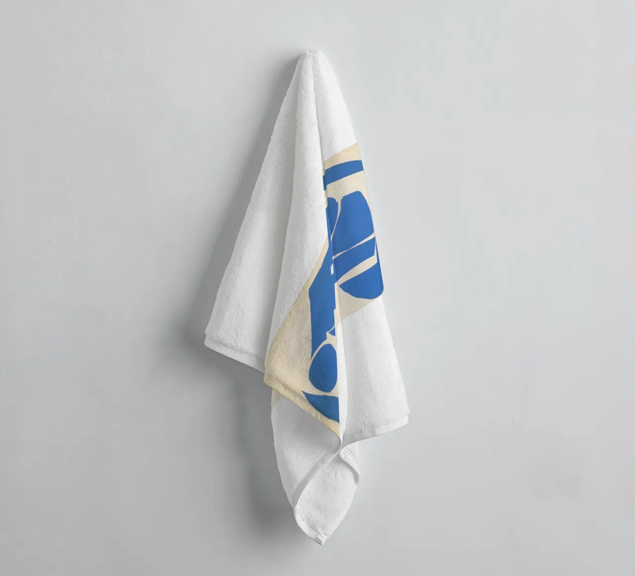 silhouette of sitting pose towel by sazkia art