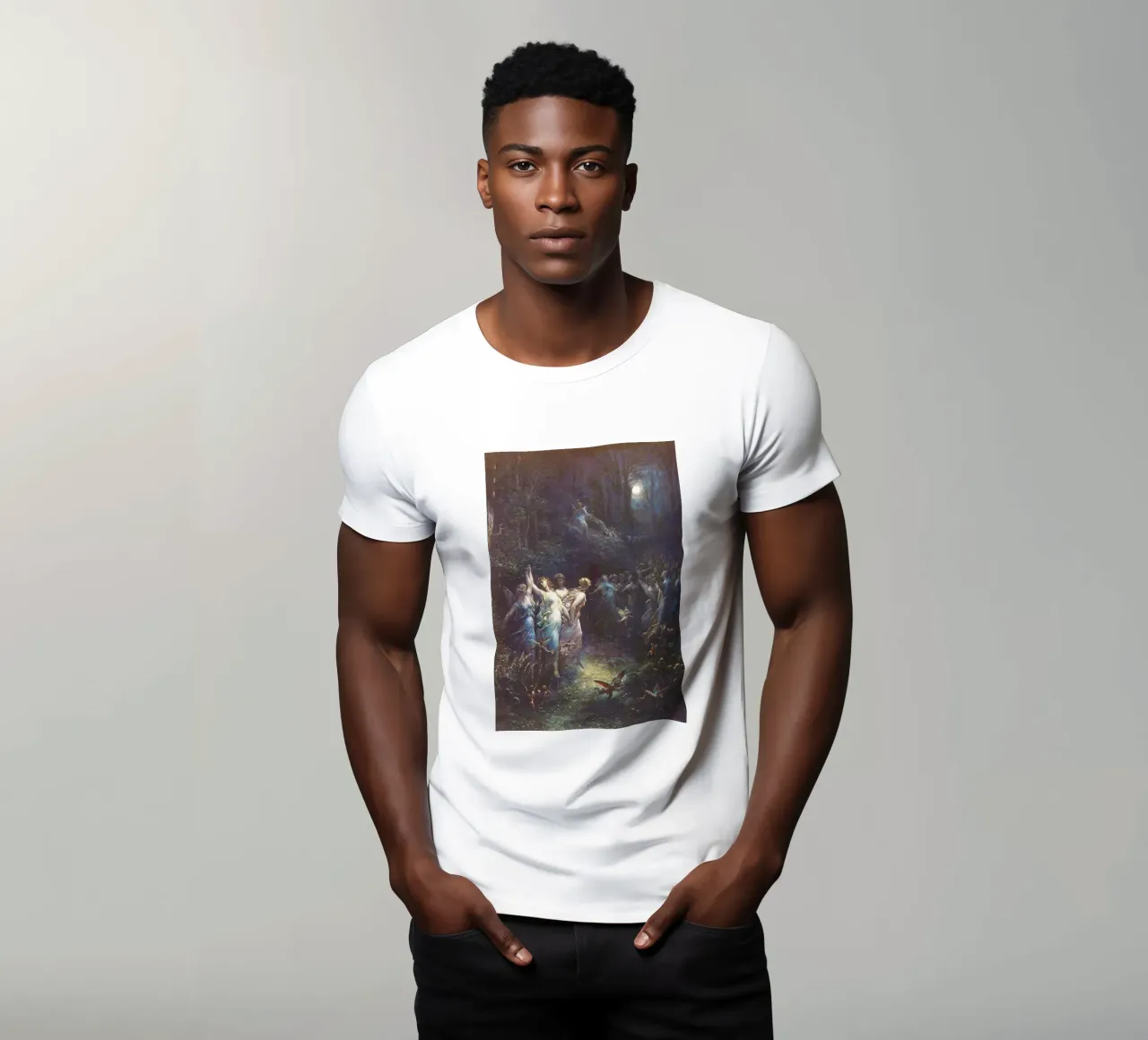 Sogno di una notte di mezza estate di Gustave Doré t-shirt da Venus Art