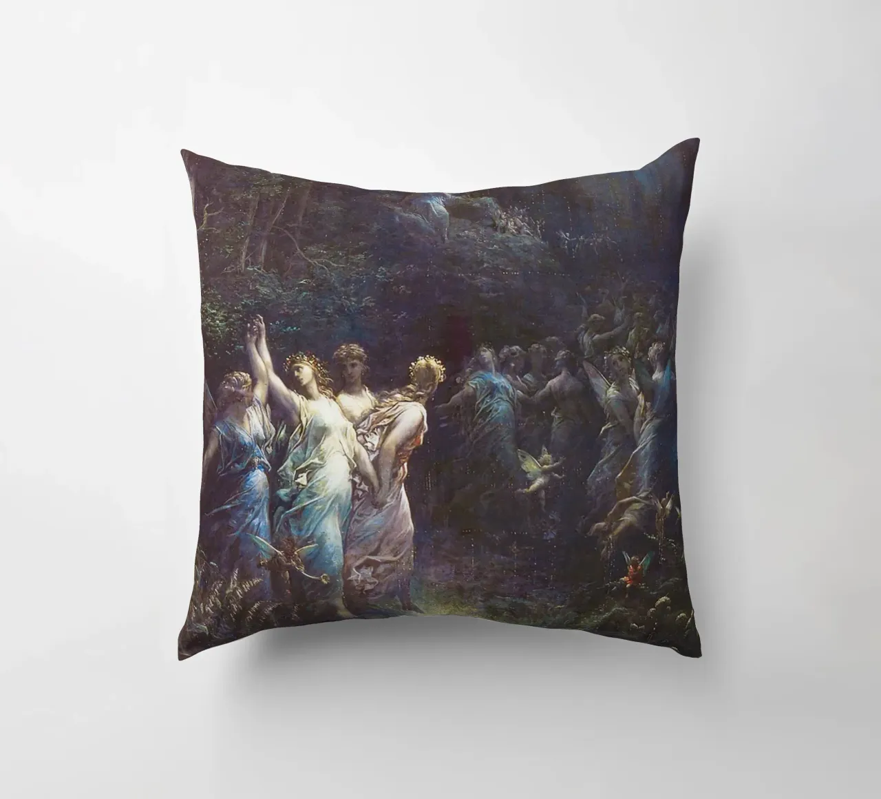 Sogno di una notte di mezza estate di Gustave Doré cuscino da Venus Art