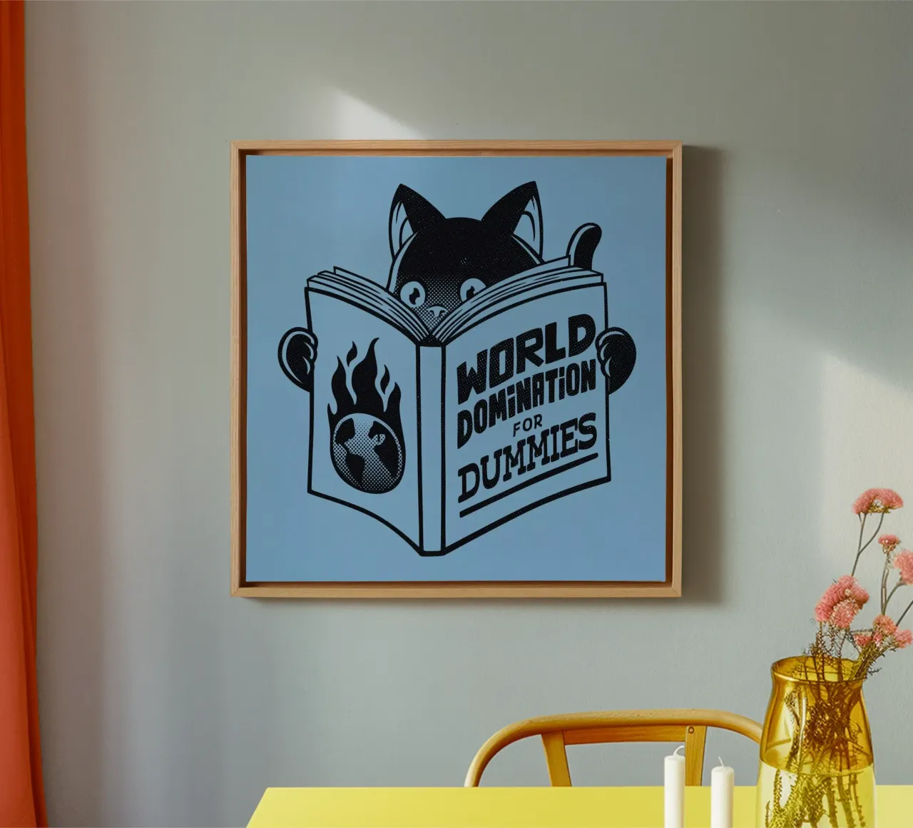 World Domination For Beginners tela con Cornice a cassetta da Tobe Fonseca