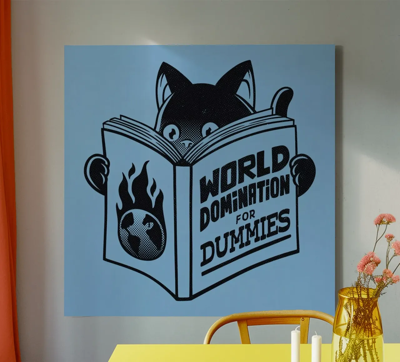 World Domination For Beginners tela con Cornice a cassetta da Tobe Fonseca