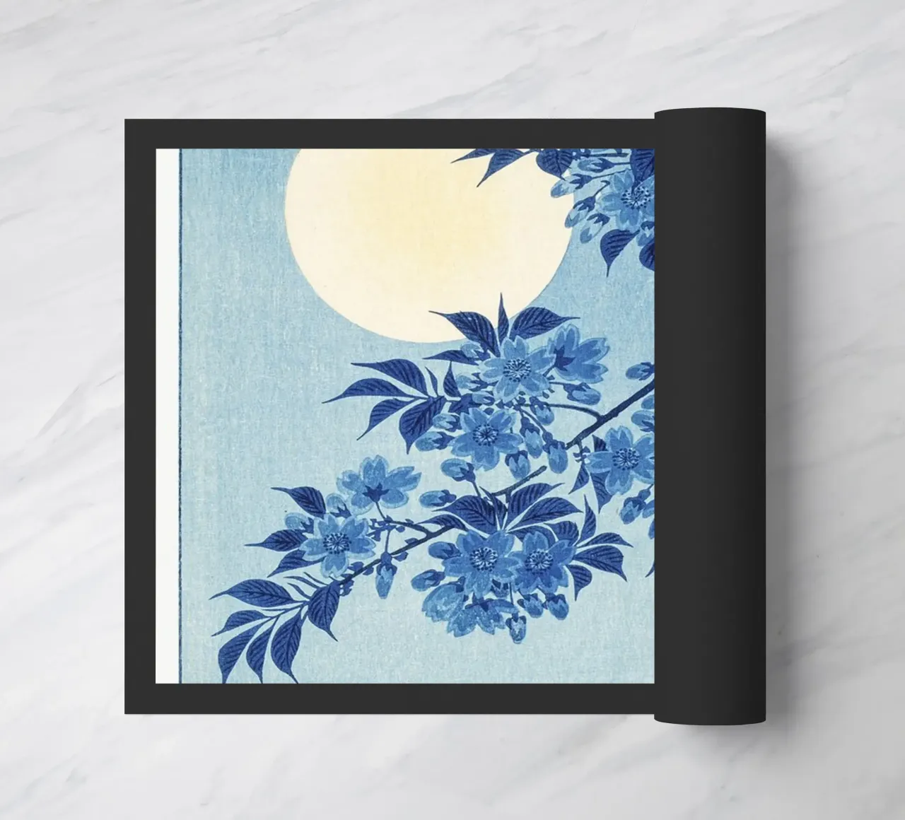 Ciliegio in fiore in una notte di luna di Ohara Koson (1932 ca.) zerbino da Venus Art
