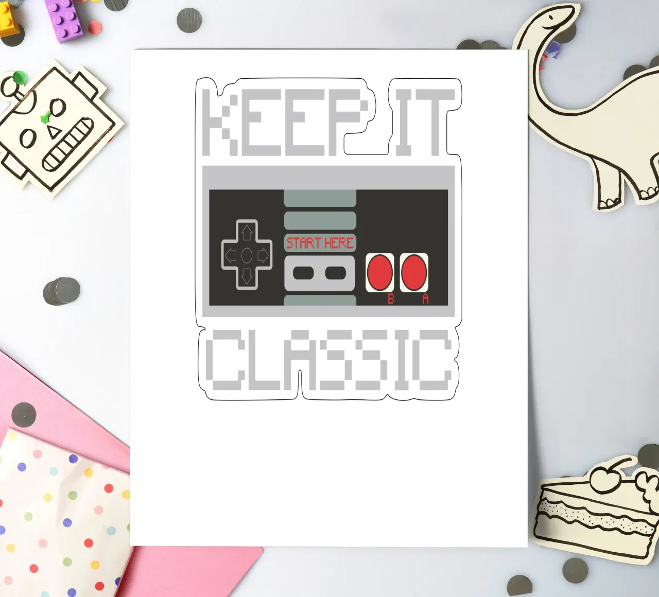 KEEP IT CLASSIC sticker sheet by edsonramosart