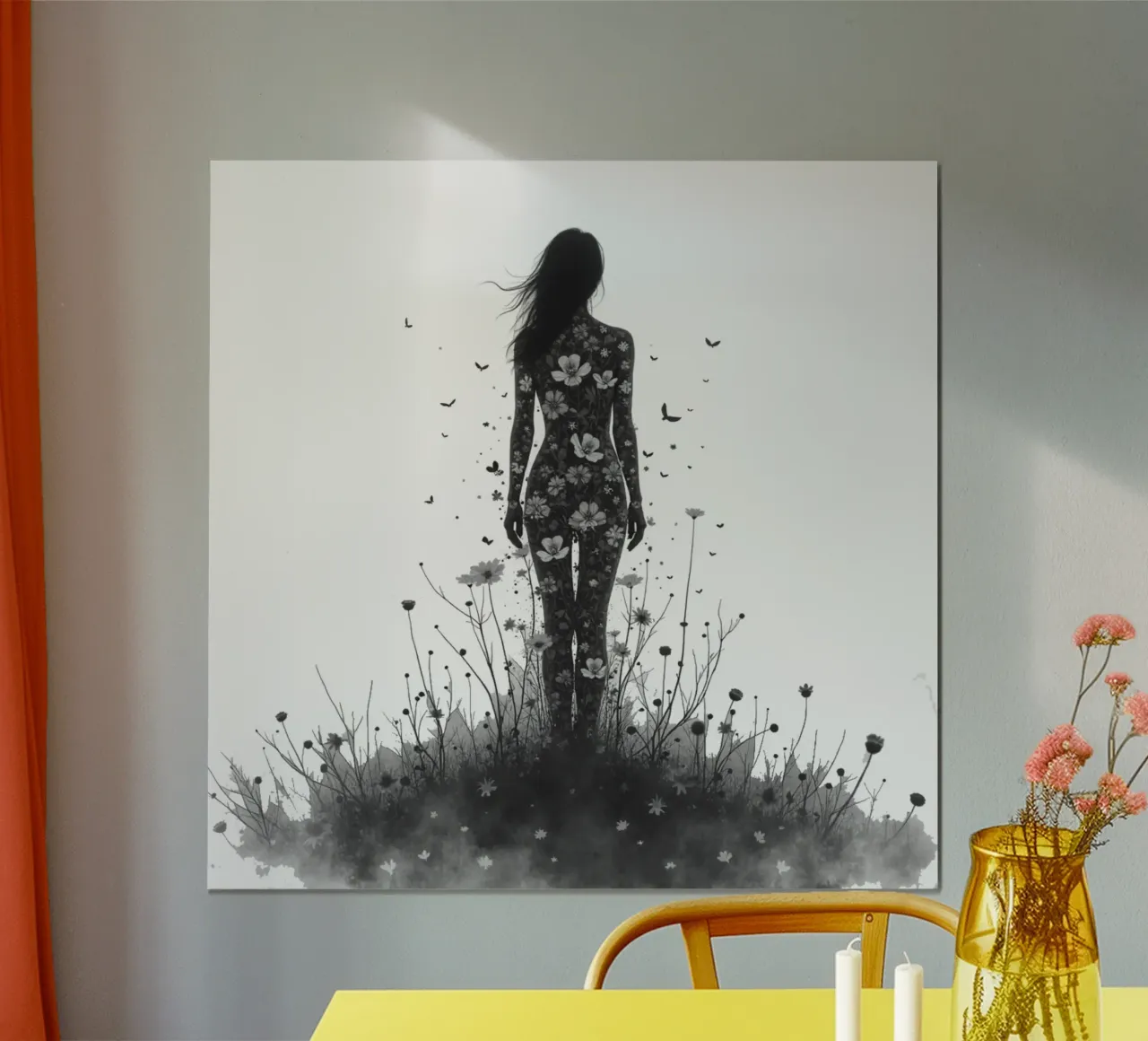 È diventata il campo poster con telaio in legno da Dustlight Atelier