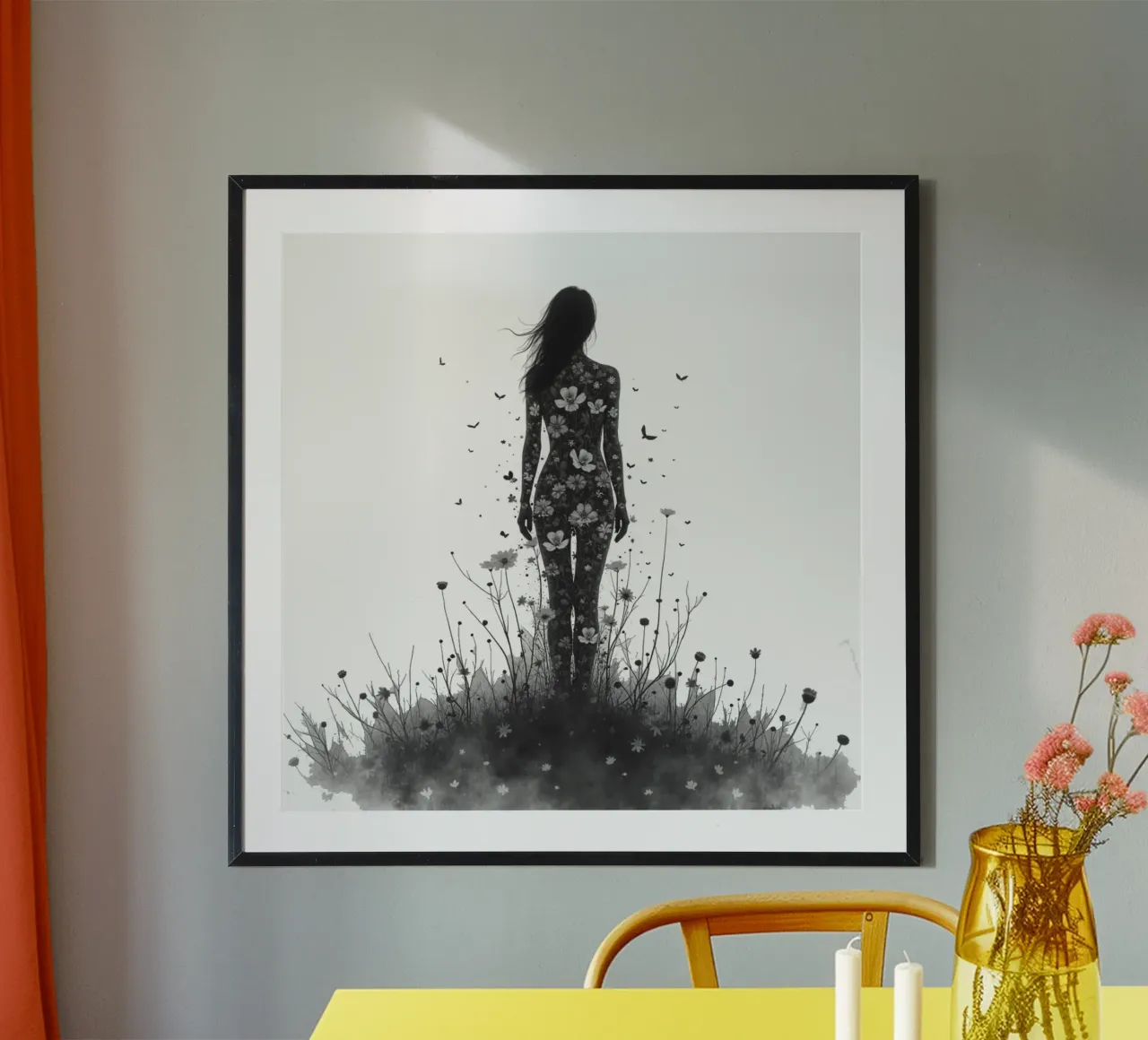 È diventata il campo poster con telaio in legno da Dustlight Atelier