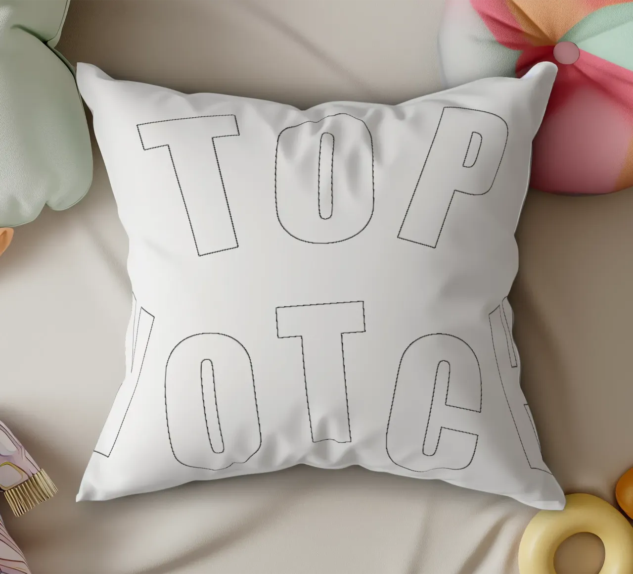 Bianco Top Notch cuscino da Natasha Shop