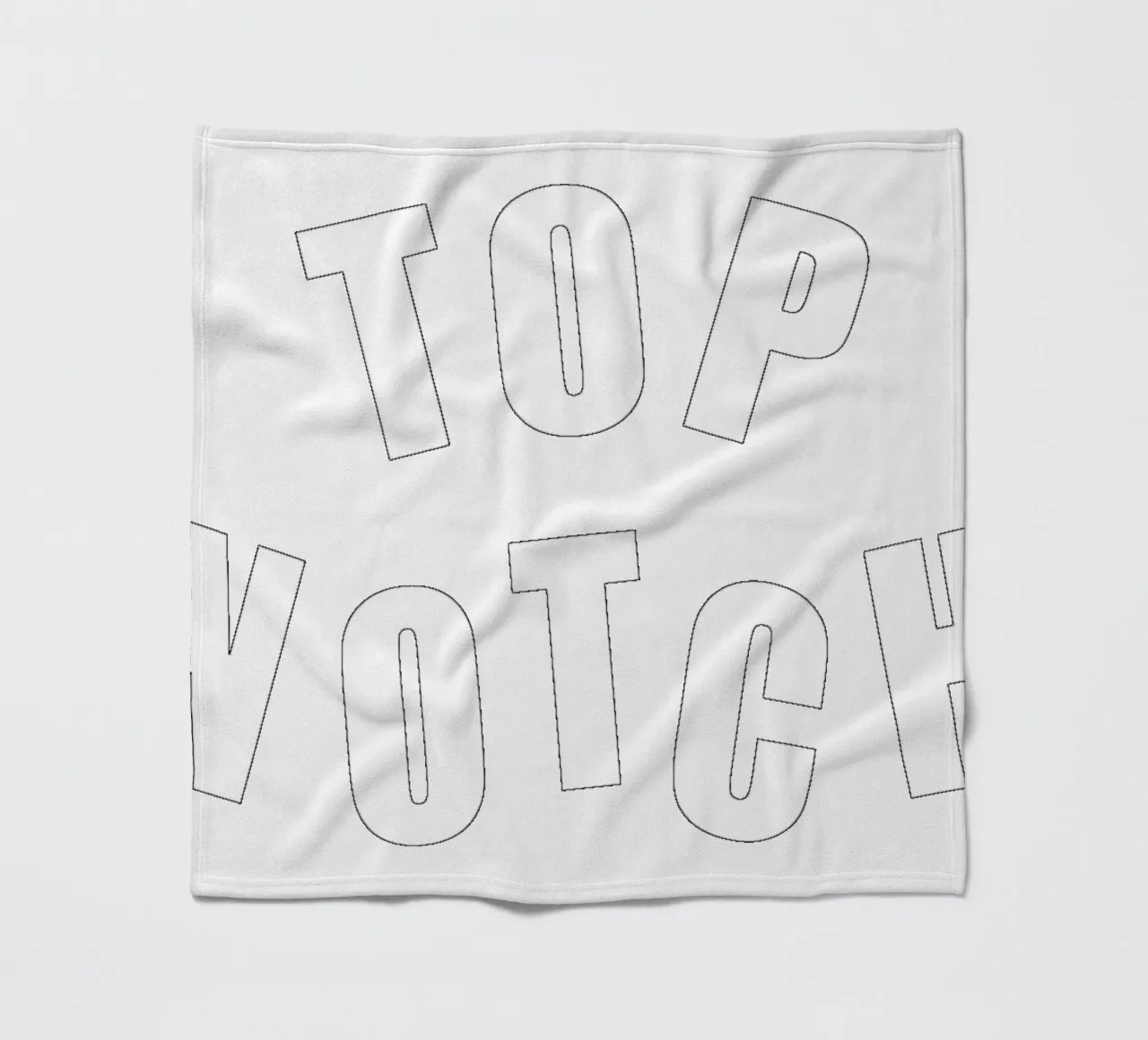 Bianco Top Notch coperta in pile da Natasha Shop
