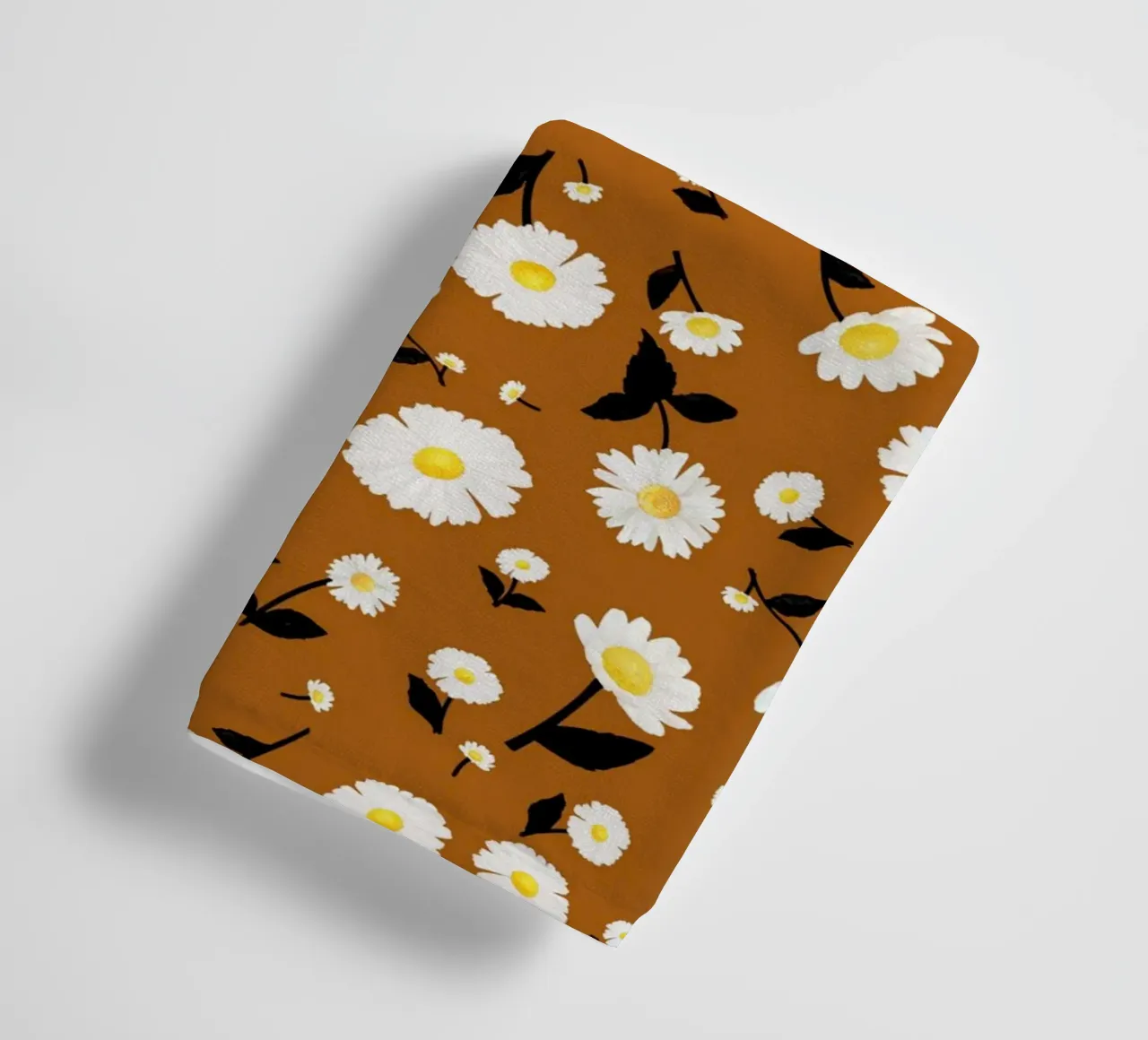 Daisies Pattern Rust Orange towel by SilverPegasus