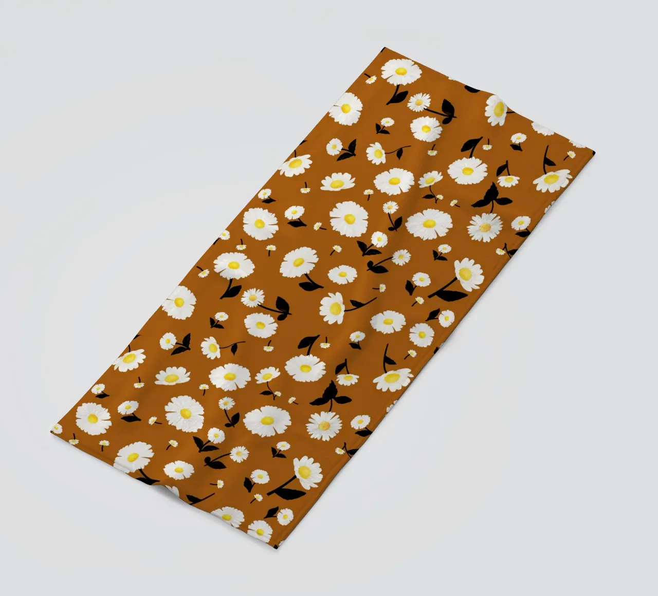 Daisies Pattern Rust Orange telo mare da SilverPegasus