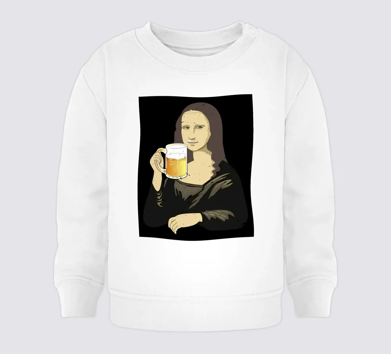 Drinking Beer Like a Queen Art baby sweatshirt by Jodie Art