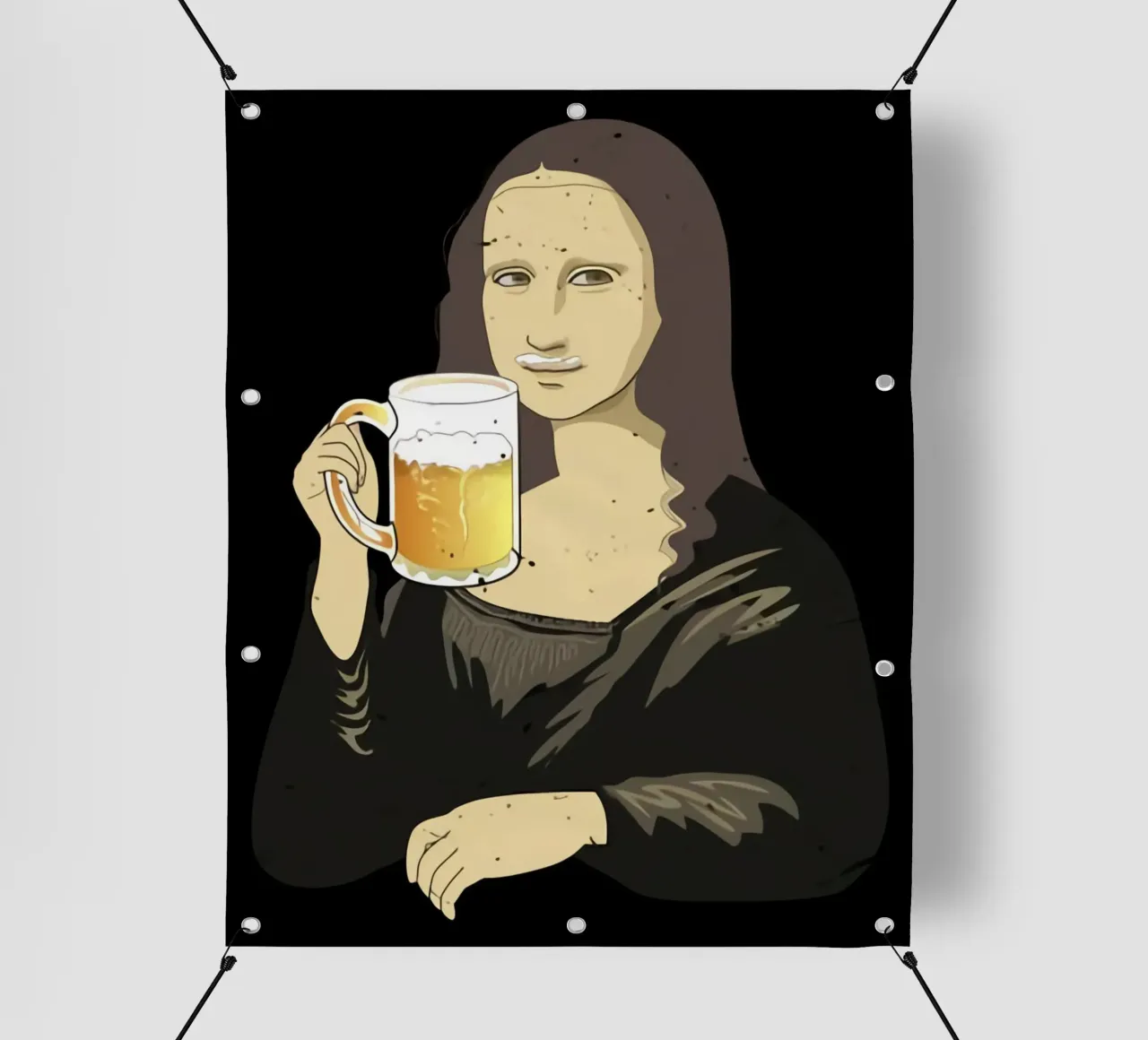 Drinking Beer Like a Queen Art pvc cover by Jodie Art