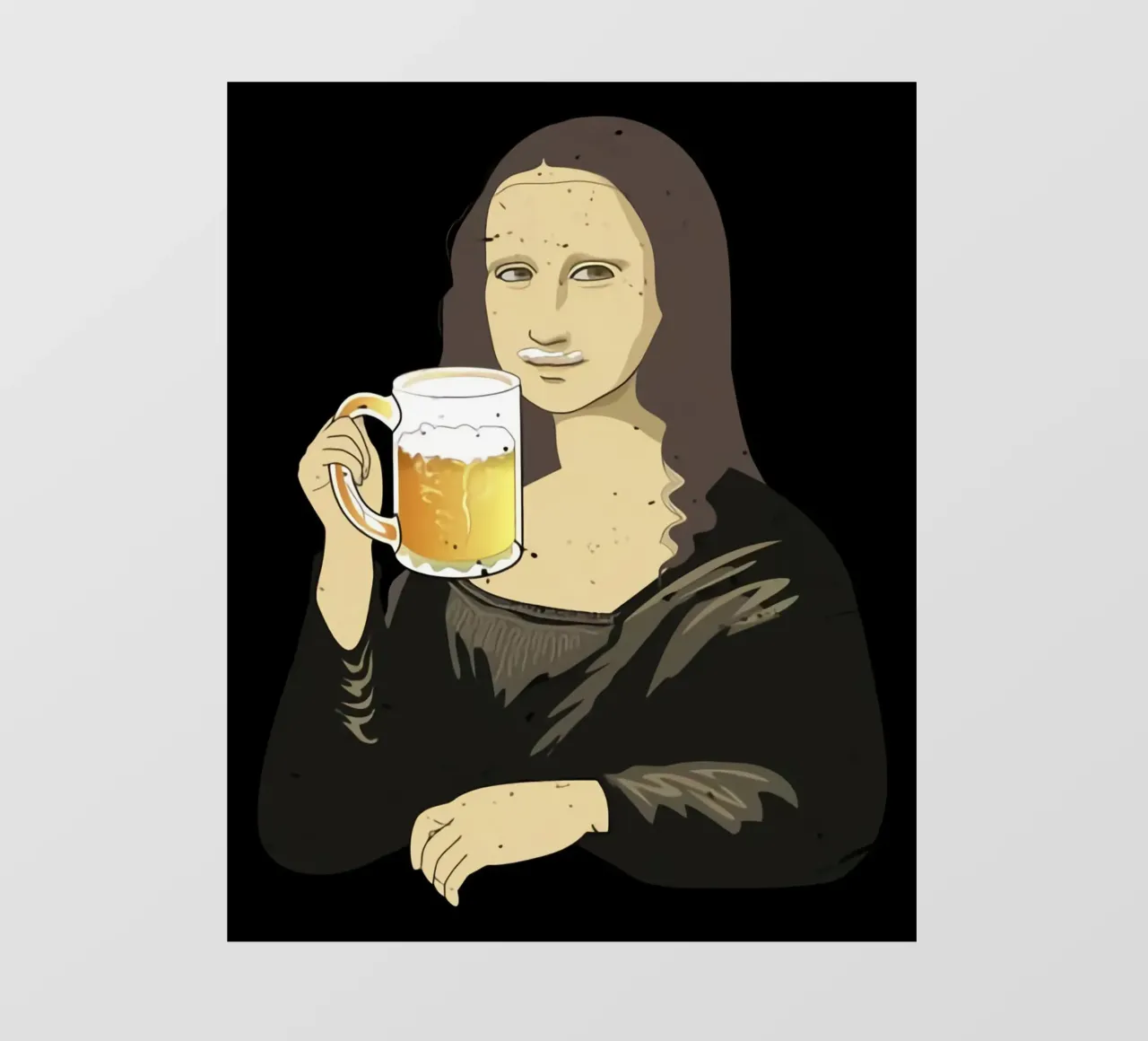 Drinking Beer Like a Queen Art pvc cover by Jodie Art