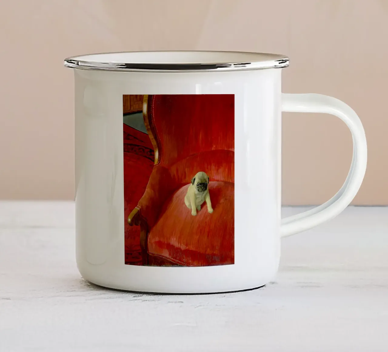 Sigfrido di Thomas Theodor Heine (1921) tazza in smalto da Venus Art