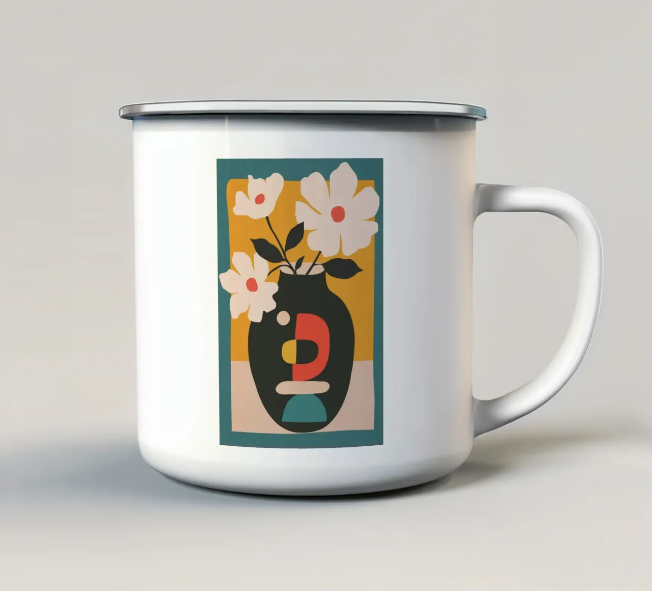 Geometric Blossom 1 tazza in smalto da cityart